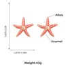 Enamel Starfish Earrings, Ocean Starfish Dangle Earrings for Women, Bohemian