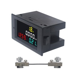 KETOTEK Digital Voltmeter Ammeter DC 7~20V with 100A Shunt Volt Amp Watt KWh Meter Gauge LCD Display Panel Multimeter Electric Meter Energy Monitor