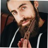 FOMIYES Wooden Folding Beard Comb Pu Case Portable Grooming Tool