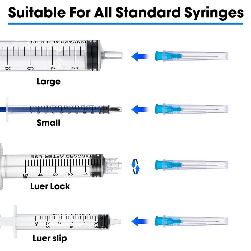 Meterbox 100 Pack 23 Ga 1 inch Disposable Needles with