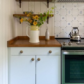 Goo-Ki 6 Pack Antique Brass Cabinet Drawer Knob Kitchen Hardware - Retro Bar Knob Vintage Bronze Single Handles Pull for Closet Wardrobe Dresser Cupboard, 26628GT-DK