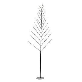 Melrose 42"" LED Lighted Frosted Christmas Twig Tree, black