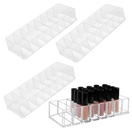 CHUIFAI Set of 4 Acrylic Cosmetic Organiser 8 Compartments, 25.5 x 9 x 4.6 cm Dressing Table Organiser Drawer, Make Up Organiser Transparent Makeup Storage Box for Dresser Dressing Table