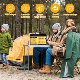 LISUATELI 12V 100Ah LiFePO4 Lithium Battery, Grade A Cells 5000+ Cycles, 1280Wh with 100A BMS, for Golf Cart, RV Trailer, Solar System, Off Grid, Back up Power