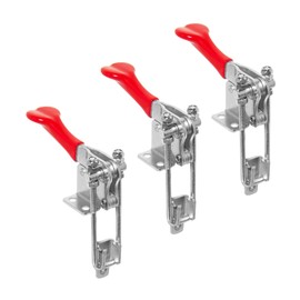 POWERTEC 3PK Toggle Clamp, 1000 lbs Holding Capacity, 334 Adjustable 90 Degree Vertical U Bolt Latch w/Antislip Hand Grip for Woodworking Jigs & Fixtures, Smoker, Tire Carrier, Cabinet (20309-P3)