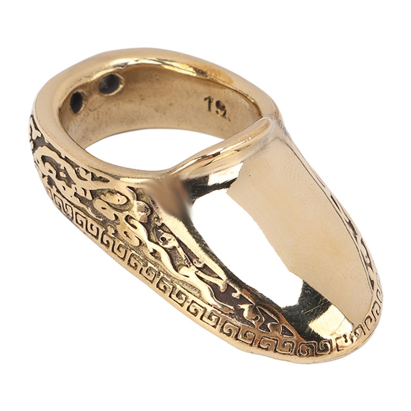 Archery Thumb Rings Good Protection Engraving Pattern Brass Finger Protector
