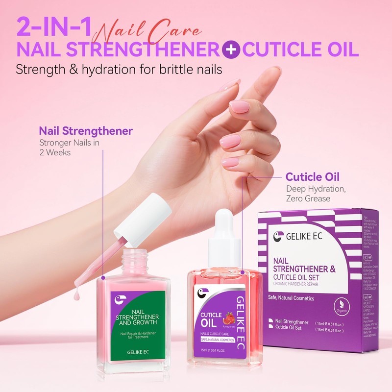 Natural Nail Growth & Oil Kit: Rose & Pomegranate Nail