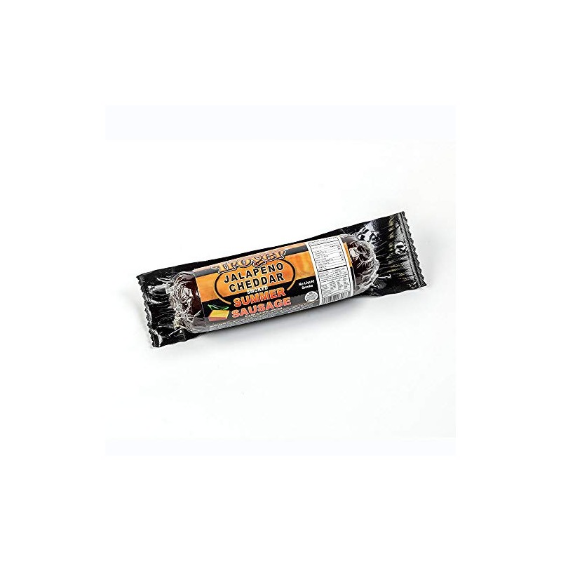 Troyer Jalapeno Cheddar Summer Sausage, Smoked Amish Country Sausage, 12