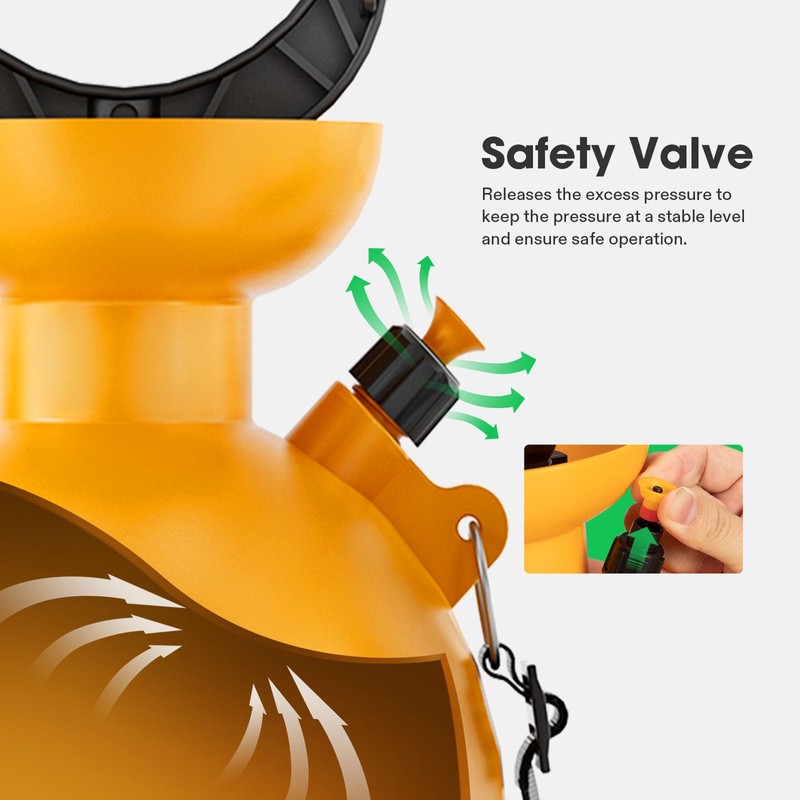 VIVOSUN 1.35Gal/5L Pump Pressure Sprayer, Pressurized Water Spray Bottle with