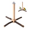 Gosknor Bird Perches for Cages, Wooden Rotating Parrot Perch Stand
