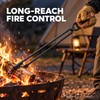 SHINE TRIP Carbon Steel Barbecue Fire Tongs, Lightweight Portable Anti-Scalding
