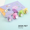 HILAZA 8Pcs Cute Backpack Bear Erasers Desk Pets for Kids,
