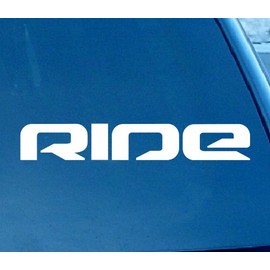 Ride Snowboard Skateboard Car Window Vinyl Decal Sticker 6" Wide (Color: White)