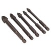 5Pcs Cross Tile Drill Bit Carbide Hex Shank Drills Bits