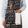 Now Designs Chalkboard Cotton Chef's Kitchen Apron, Black Print 28