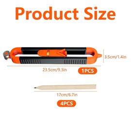 GIONAR 5Pcs Scribe Tool with Lock, Multi Functional Scribing Tool Contour Gauge for Woodworking, Tile, Laminate Flooring, Adjustable Profile Gauge Duplicator for Precise Shape Copying