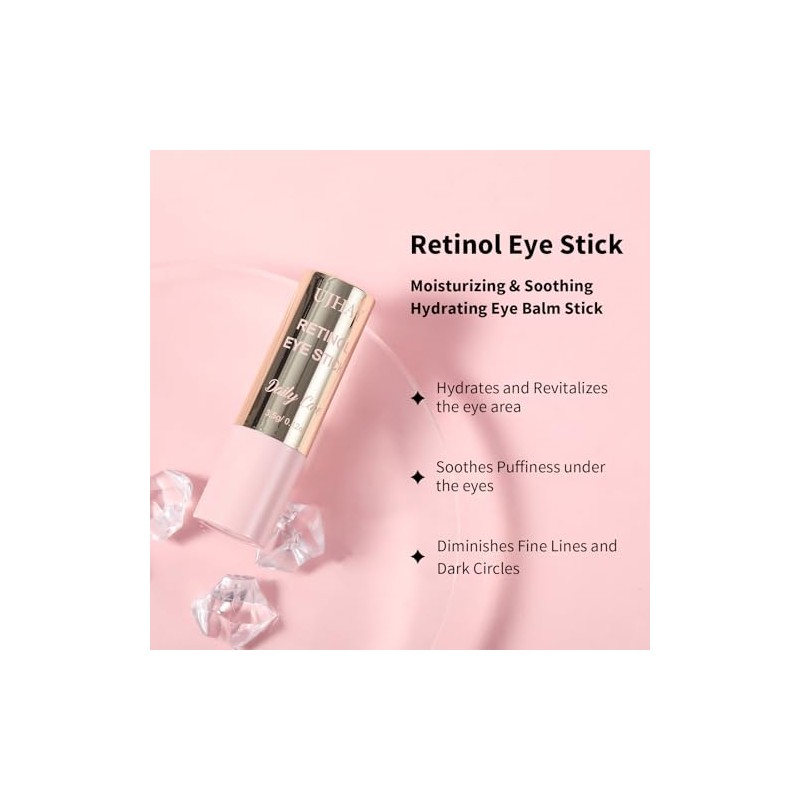 UJhay Retinol Eye Stick - Anti-Aging Balm with Caffeine &