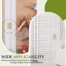 TG Countdown Timer Switch for Bathroom Fans and Household Lights, 1-5-10-15-20-30 Min Settings with Manual Override, Always On Blue LED, Neutral Wire Required, UL Listed, Screwless Wall Plate, Ivory