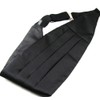 Miaomiao Cummerbund Bow Tie, Square, Set of 3, Black, Gentleman,