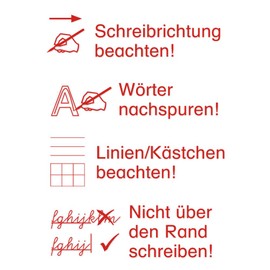 TimeTEX Screen Printing Stamp "Perpetuum", 4 in 1, "Note Writing Direction"