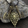 Shield Pendant Norse Viking Axe Shield Sword Necklace for Men,