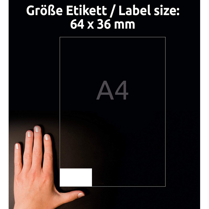 Avery Zweckform 6170 Labels 64 x 36 mm Quick-Peel 25