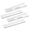 Clear Acrylic Mahjong Racks with Pushers, Set of 4, 17.3"