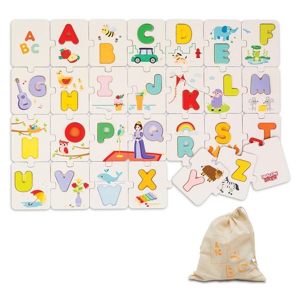 Dragon Drew Jumbo ABC Floor Puzzle for Kids | 17”x24”