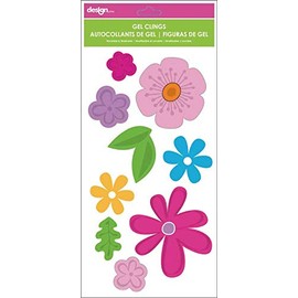 Impact Innovations IG Design Group Spring Flowers & Leaves Window Gel Clings, 5.5 x 12