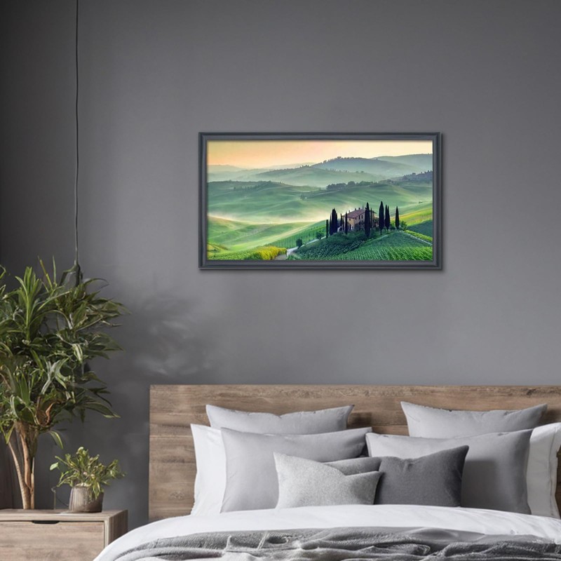 ASXBMIJO 16x31 inch Picture Frame Solid Wood Black,Suitable for Panoramic