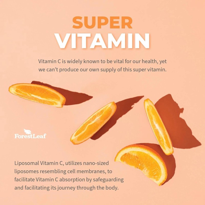 Forestleaf Liposomal Vitamin C 1000mg High Absorption Immune Support Vegan
