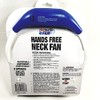 Hands Free Lightweight Adjustable Cooling Dual Neck Fan (Blue) Battery