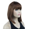 Lydell 10" Short Straight Bob Hair Wigs with Bangs Synthetic