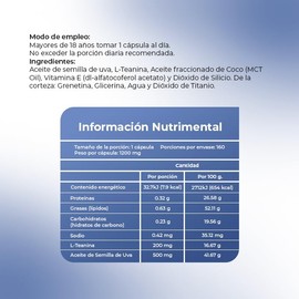 TEANINA  Naturagel L-Teanina de 200 mg - 160 Softgels - Suplemento para Relajacion, Calma y Enfoque Mental - Concentracion sin Somnolencia            