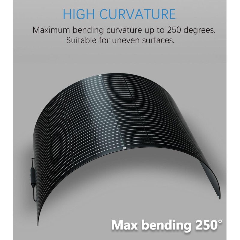 XINPUGUANG Flexible Solar Panel 100W 12V for RV Boat Camper