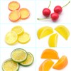 35pcs Artificial Lemon Slices Blocks Red Cherries, Fake Fruit Simulation