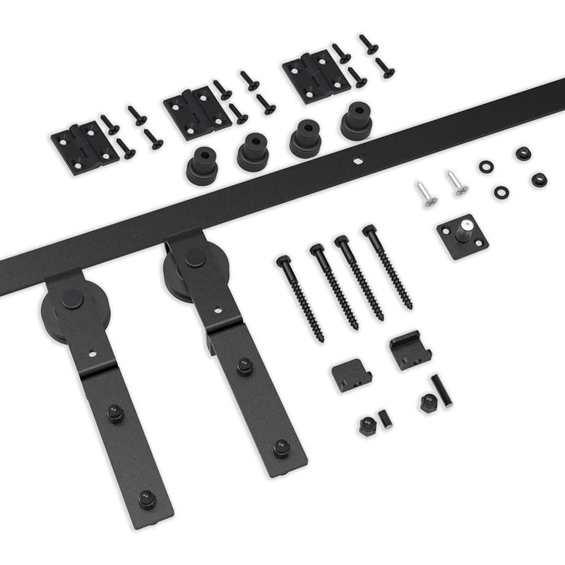 LTIYITL 34" Bi-Folding Sliding Barn Door Hardware Kit,Heavy Duty,Wall Mount