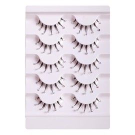 Holzsammlung False Eyelashes, 10 Pairs Glitter Crystal Eyelashes, 20 mm, Fake Lashes, Artificial Eyelashes Set, D Curl Lashes, Faux Fibre False Eyelashes, Wispy Fluffy DIY Natural Eyelash Extension