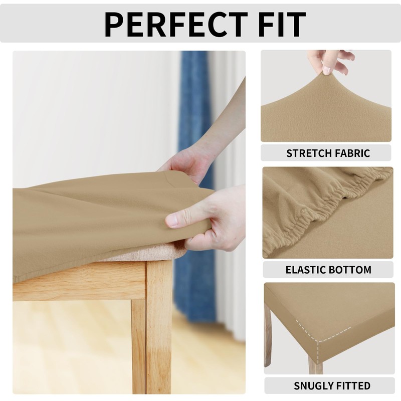 Easy-Going 100% Waterproof Seat Covers for Dining Room Chairs Set