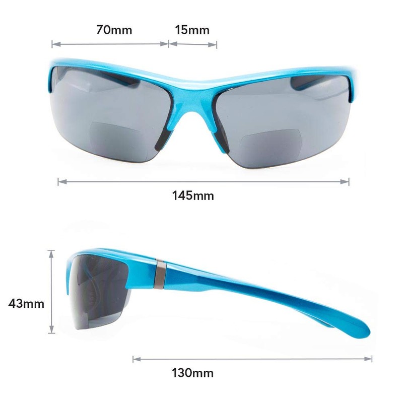 VITENZI Gafas de sol bifocales envueltas alrededor de los lectores