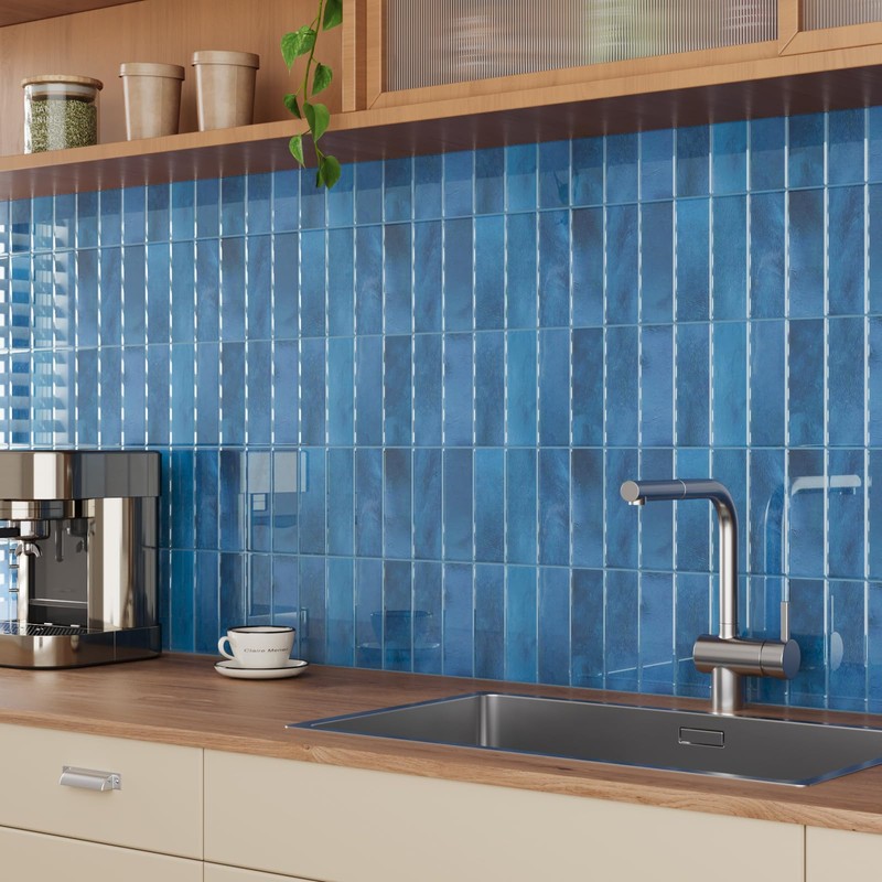VaryPaper Sea Blue Peel and Stick Backsplash for Kitchen 10