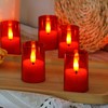 Zevanor Flameless Small Tea Light LED Candles, Acrylic Battery Operated