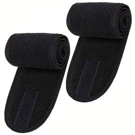 Pack of 2 Hair Band Cosmetics, Cosmetic Headband, Hair Band, Make-Up, Cosmetic Hair Band, for Makeup, Exercise, Yoga, with Velcro Fastener (Black)