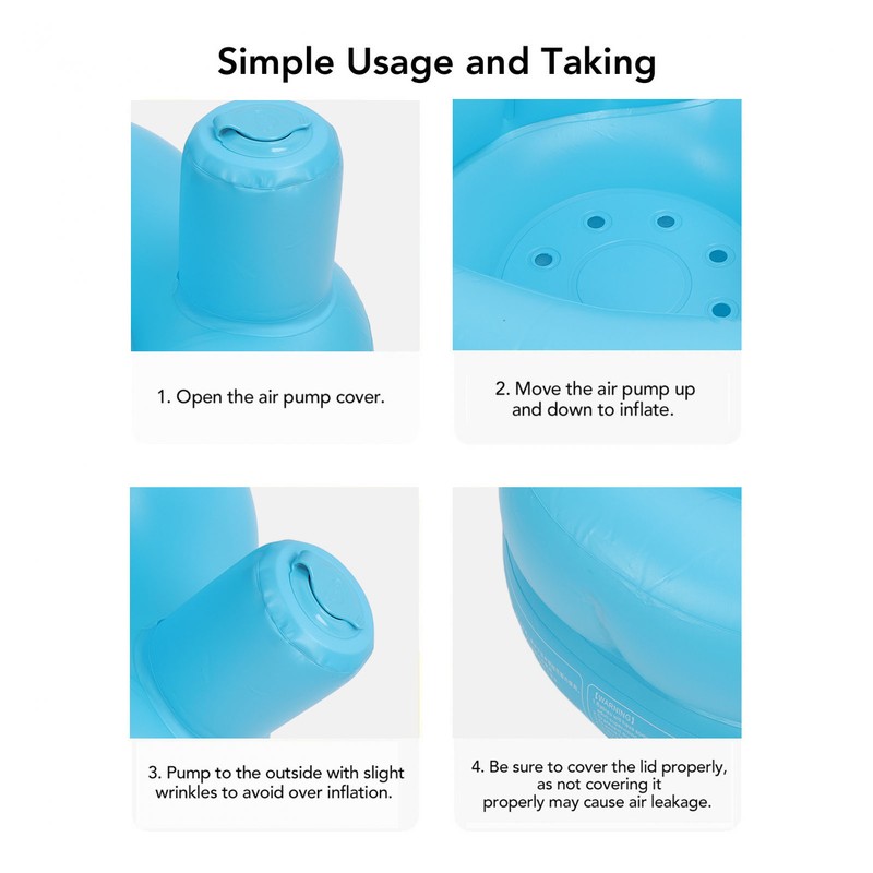 Inflatable Baby Chair Safe Built in Air Pump Soft PVC