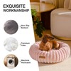 MEWOOFUN Donut Dog Beds for Small Dog, Calming Bed Round