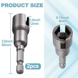 Lekgavd 2 Packs Power Wing Nut Driver Set, 1/4" Hex Shank Nut Driver, Socket Wrench Tool, Wing Nut Socket for Panel Nuts, Screws Eye, Q-Hanger, C Hook Bolt