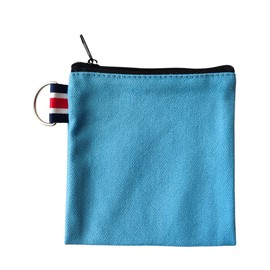 NUTFORD Canvas Coin Purse Pouch Bag Plain Colour Multiple Choices with Key Ring for Storage of Coins and Notes, Small Cosmetic Accessories, Electronics Accessories, etc. (N. Arctic)
