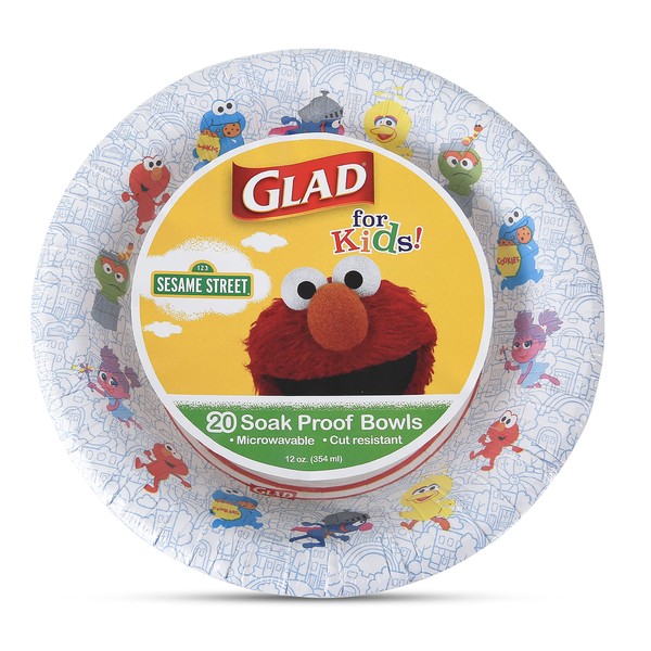 Glad Sesame Days Tabletop, 12 oz Paper Bowls-20 ct