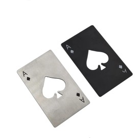 Ace of Spades Bottle Opener Silver Ace of Spades Bottle Opener Wallet EDC Poker Holdem Player Fun Party Gift
