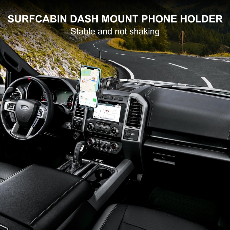 Surfcabin Dash Mount Phone Holder Compatible with 2015-2020 F150 2017-2022